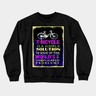 Bicycle : Vintage Saying Sign Abstract Print - type 2 Crewneck Sweatshirt